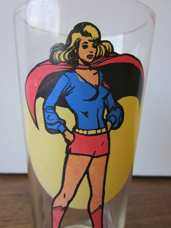 Vintage Supergirl Pepsi Glass 1976