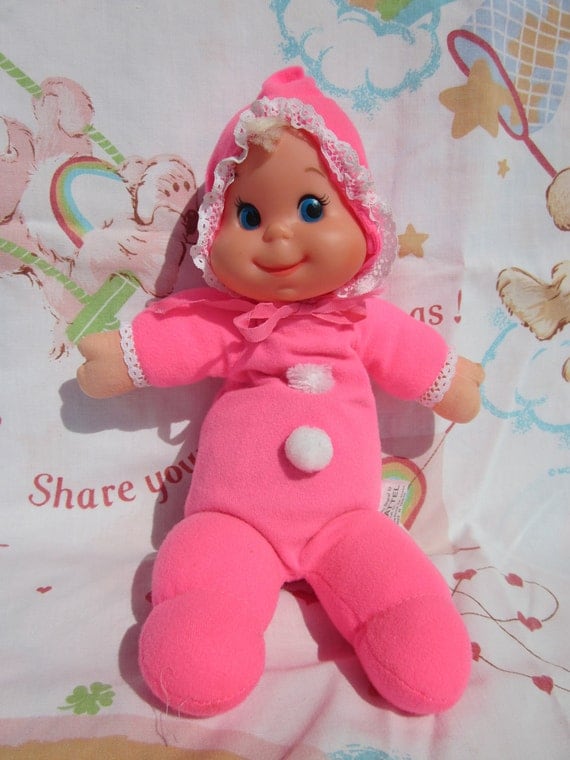 Vintage Mattel Baby Beans Doll Pink Bitty Beans plus