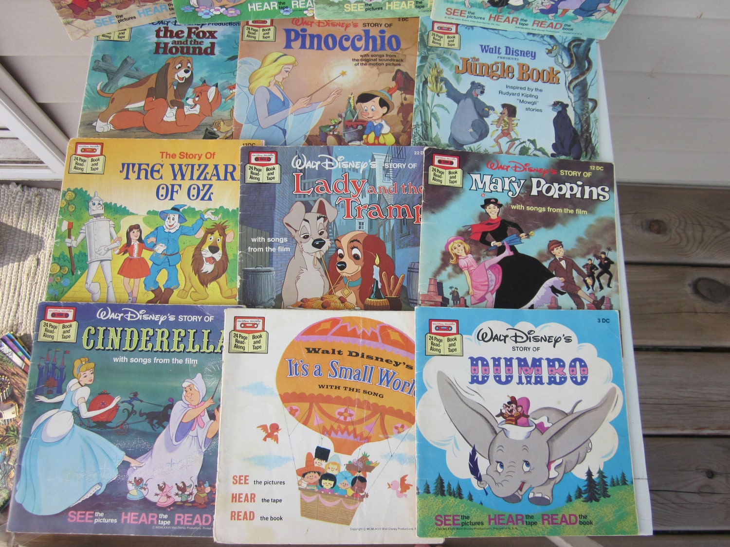 Vintage Walt Disney Read-Along Books and Tapes