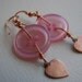 Hearts and Buttons Earrings, upcycled, recycled, repurposed buttons