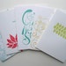 Set of 5 Letterpress Greeting Cards - YogaCards Collection