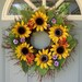 Summer Wreath - Fall Wreath - Sunflower Wreath - Sunflower Door Wreath