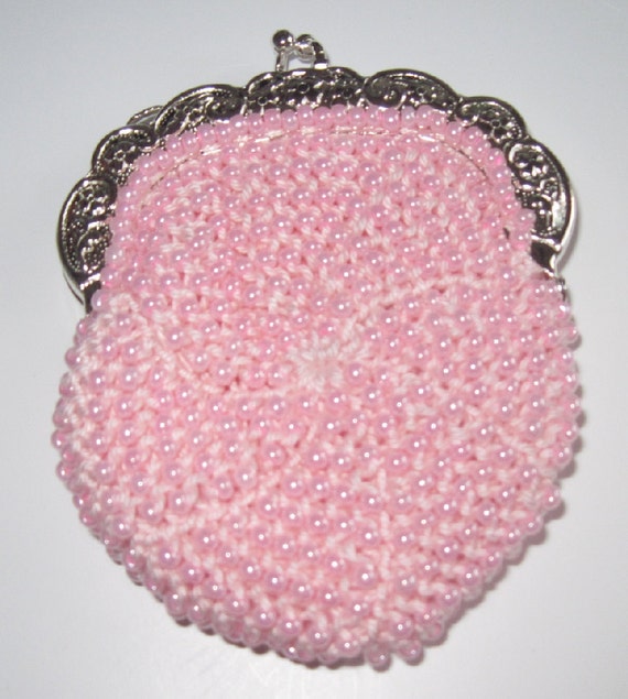 pink beaded purse