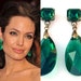 Angelina Jolie's Inspired Gorgeous Emerald Earrings in Crystal SWAROVSKY