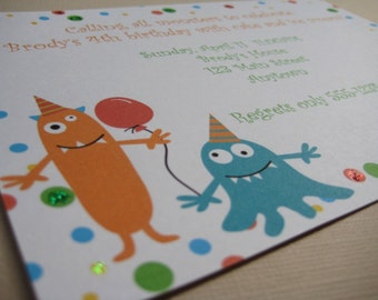 Monster Birthday Party Custom Invitations...My Little Monster Collection