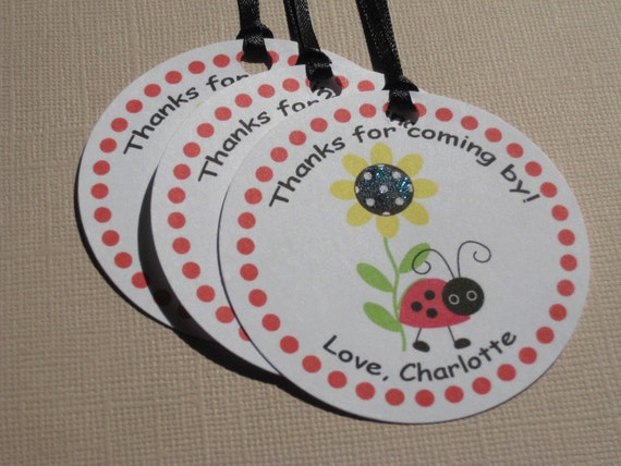 Ladybug Party Custom Favor Tags - My Little Buggy Collection Il_570xn