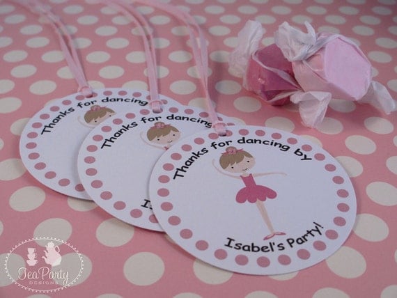 Ballet Party Custom Favor Tags - My Little Ballerina Collection Il_570xn