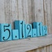 Reserved for jenn - CUSTOM DATE BLOCKS - Letter Personalized - Wedding Anniversary Reception - Bridal Shower - Something Blue - Table Number