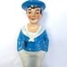 Sailor Figurine Bottle 1920s Collectibles Barware White Blue Ceramic Germany Marine Sea