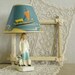 Girl with Dog Vintage Chalkware Lamp