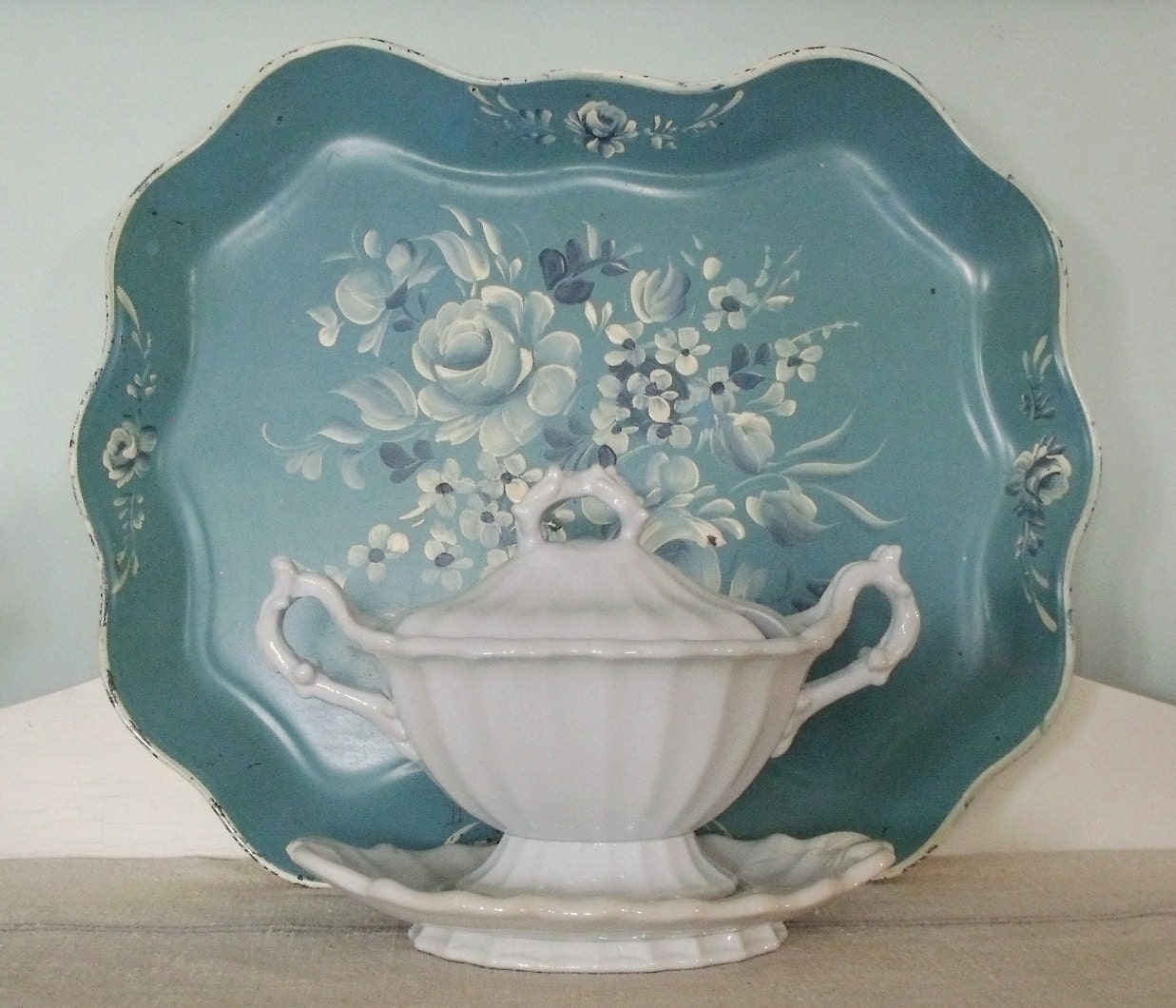 Antique White Ironstone Wedgwood Sauce Tureen