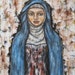 St. Monica - 11x14 inches - Rain Ririn's Original Folk Art Painting