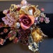 RESERVED A Rose is a Rose Wristlet Corsage Bracelet Beautiful Enamels and Rhinestones