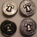 Vintage Metal Buttons Liberty Bell 1776 Lot 4 Matched Set