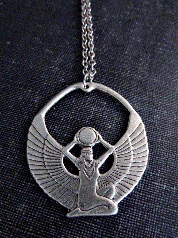 Isis Necklace Silver Egyptian Goddess
