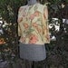 Vintage 1950's Cardigan Sweater with Pastel Colors, Hand Screen Print by Darlene