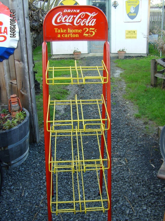 Items Similar To Vintage Coca Cola Metal Free Standing Display Rack On