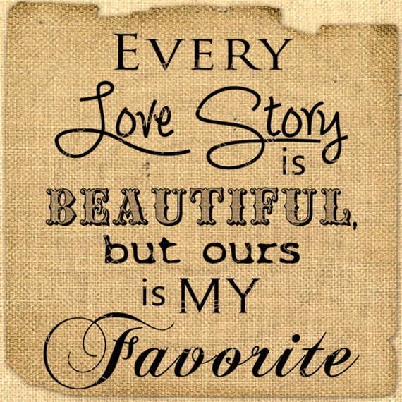 Digital love story quote Romantic love words Collage by JLeeloo2