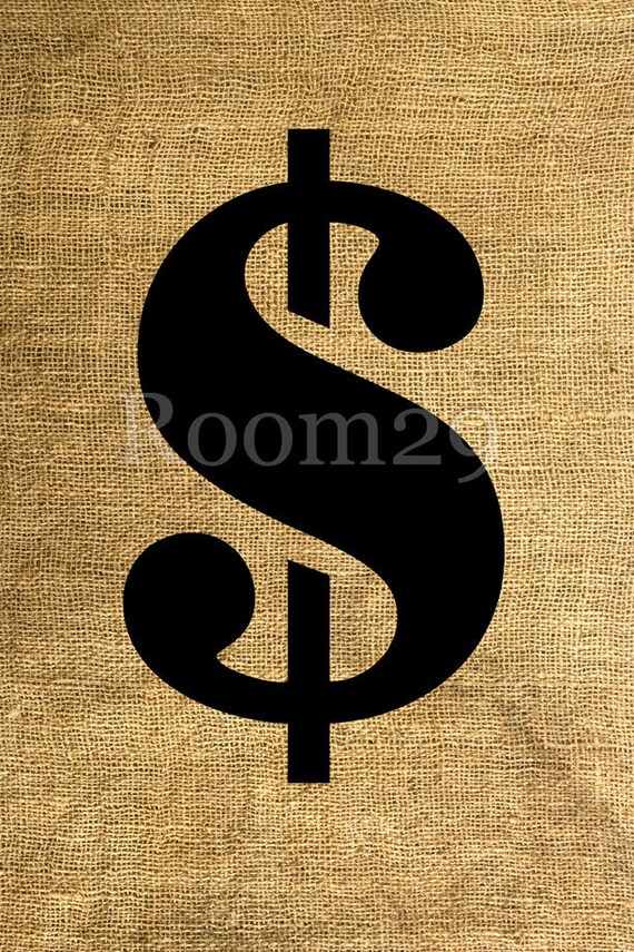 Items Similar To INSTANT DOWNLOAD Dollar Sign In Stencil Design