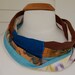 infinity SCARF, color block, upcycled, recycled, lightweight jersey cotton, blue & brown mix Eco ,by Zasra