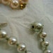 Vintage Peach and Mint Pearl Necklaces