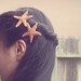 Sea Stars for Your Hair. Set of Two Barrettes.