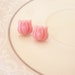 50% OFF SALE - Pretty In Pink - Tulip Flowers Stud Earrings - Blush - Cute - Adorable - Elegant - Romantic - Whimsical - Whimsy - Dreamy