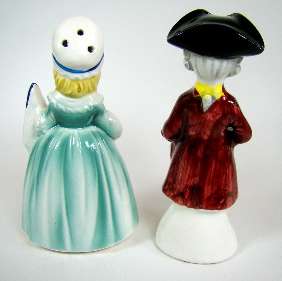 Salt and Pepper Shakers Enesco Colonial Betsy Ross and Bill