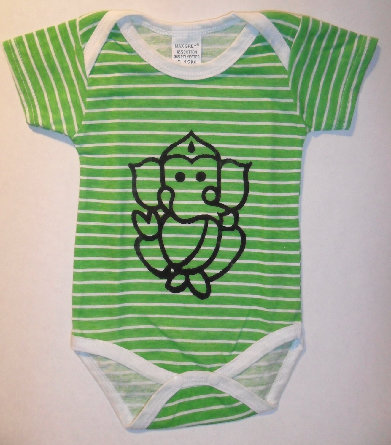 Baby Onesie Tshirt Undershirt Hindu God Ganesha Silk Screen