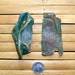 2 Unusual Sea Tumbled Copper / Brass Shards - Pendant Supplies (133)