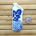 Large Blue Reversible Sea Pottery Shard -Tumbled Blue Willow Design - Jewelry Supplies (863)