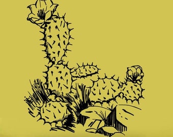 Vinyl Wall Decal Sticker Desert Cactus 236s