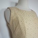 SALE MADMEN Vintage 50s 60s Cream Wool Wiggle dress with RHINESTONES