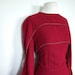 Reserved for B Vintage 1940's Burgundy CREPE EVENING Dress with Tiers and Beadwork