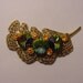 Vintage Filigree Rainbow Rhinestone Brooch 2011 - 486