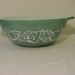 Vintage 4 Quart Pyrex Teal Cinderella Bowl With Fruit Design