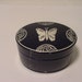 Vintage Lucretia Vanderbilt Art Deco Tin Powder Box With Butterfly On Top # HAs 75