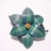 Vintage Leather Flower Brooch 11 - 756