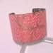 Vintage Pink Enameled Metal Cuff Bracelet 12 - 216