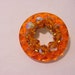Vintage Orange Glass Bead Brooch 12 - 341
