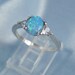 Avon Sterling Opal and CZ Ring