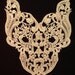 Dress It Up - Large Vintage Beaded Pearl Ivory Wedding Applique Yoke (H)