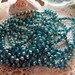 Beautiful Vintage Mercuy Glass Garland-1/4 Inch Beads-6 feet-Aqua Blue-MINT