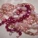 VINTAGE Pink Moonglow Bead Necklaces beads for Jewelry Repurpose Reuse Recycle