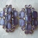Vintage Purple Lavender Rhinestone Earrings