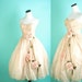 1950s Wedding Dress / Vintage Wedding Dress / Dress / 1950s / Bombshell / Rose / Pink / Madmen / Pinup / 0805