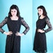 Cocktail Dress / Little Black Dress / Dress / Dresses / Black / Vintage Lace / Illusion Lace / Goth / Lolita / 0821