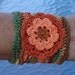 Cool Cotton Cuff Bracelet - Just in Thyme Fiber Art Fiber Jewelry