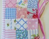 Patchwork Needle case / needle book in pale pink and blue with a bird theme, lined with linen Perfect Easter or thank you gift READY TO SHIP Il_170x135