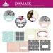 Damask Set of Eight CD DVD Labels and Covers Photography Template Photoshop